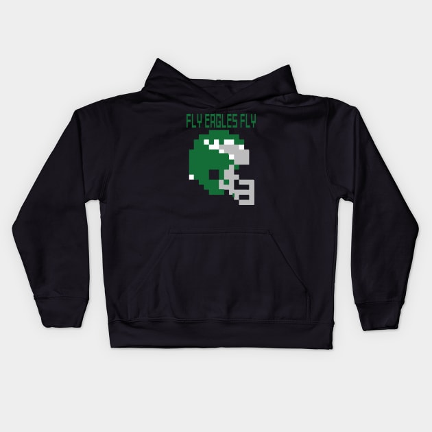 Eagles - Fly Eagles Fly 8 bit Kids Hoodie by mymainmandeebo